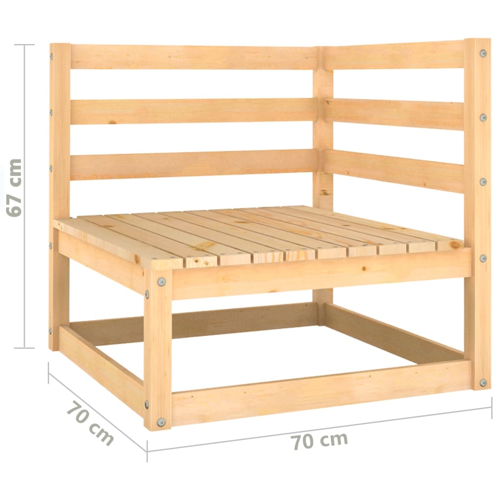 Garden furniture set, 3 pieces, solid pine wood