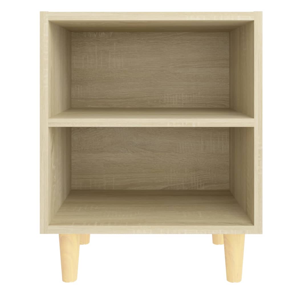 Solid wood bedside tables 2 pcs., sonoma oak, 40x30x50 cm