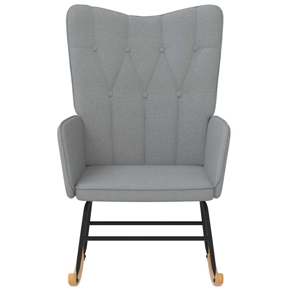 Rocking chair, light gray, fabric