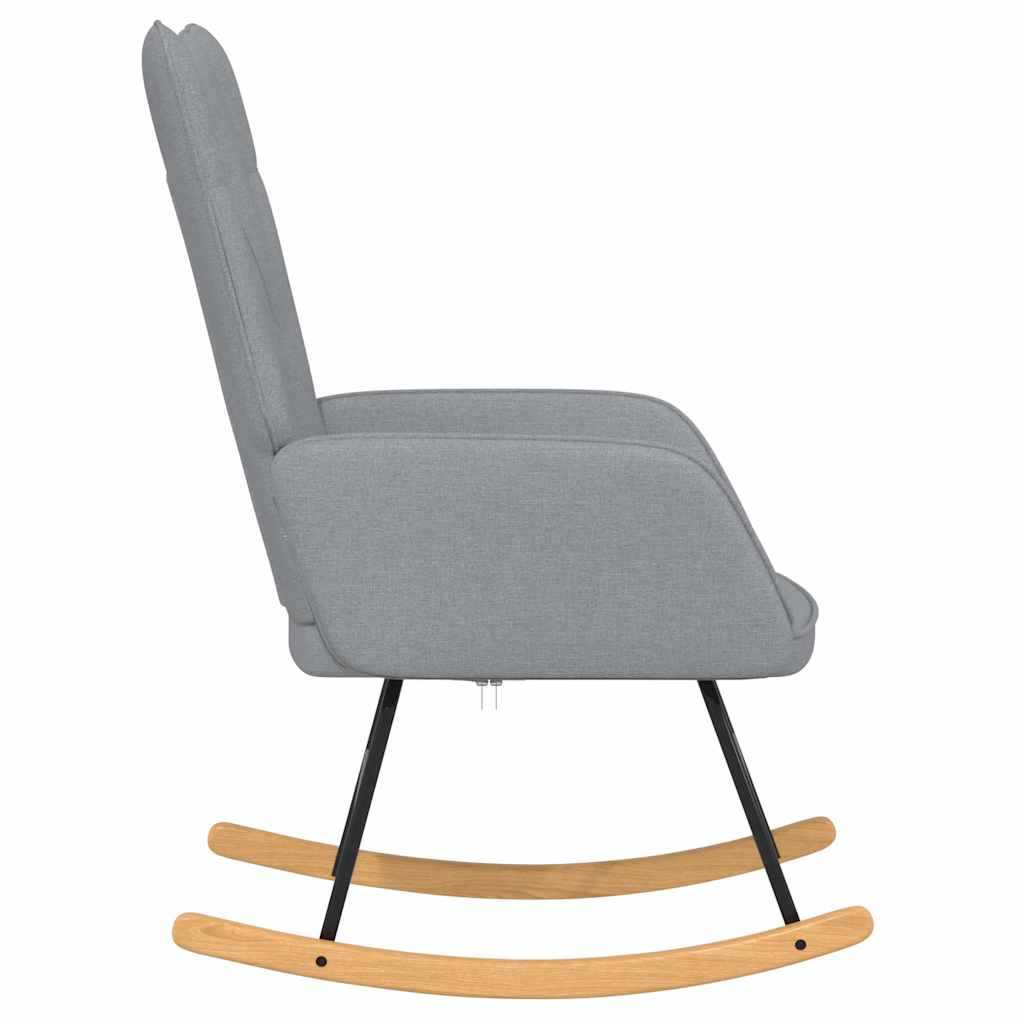 Rocking chair, light gray, fabric