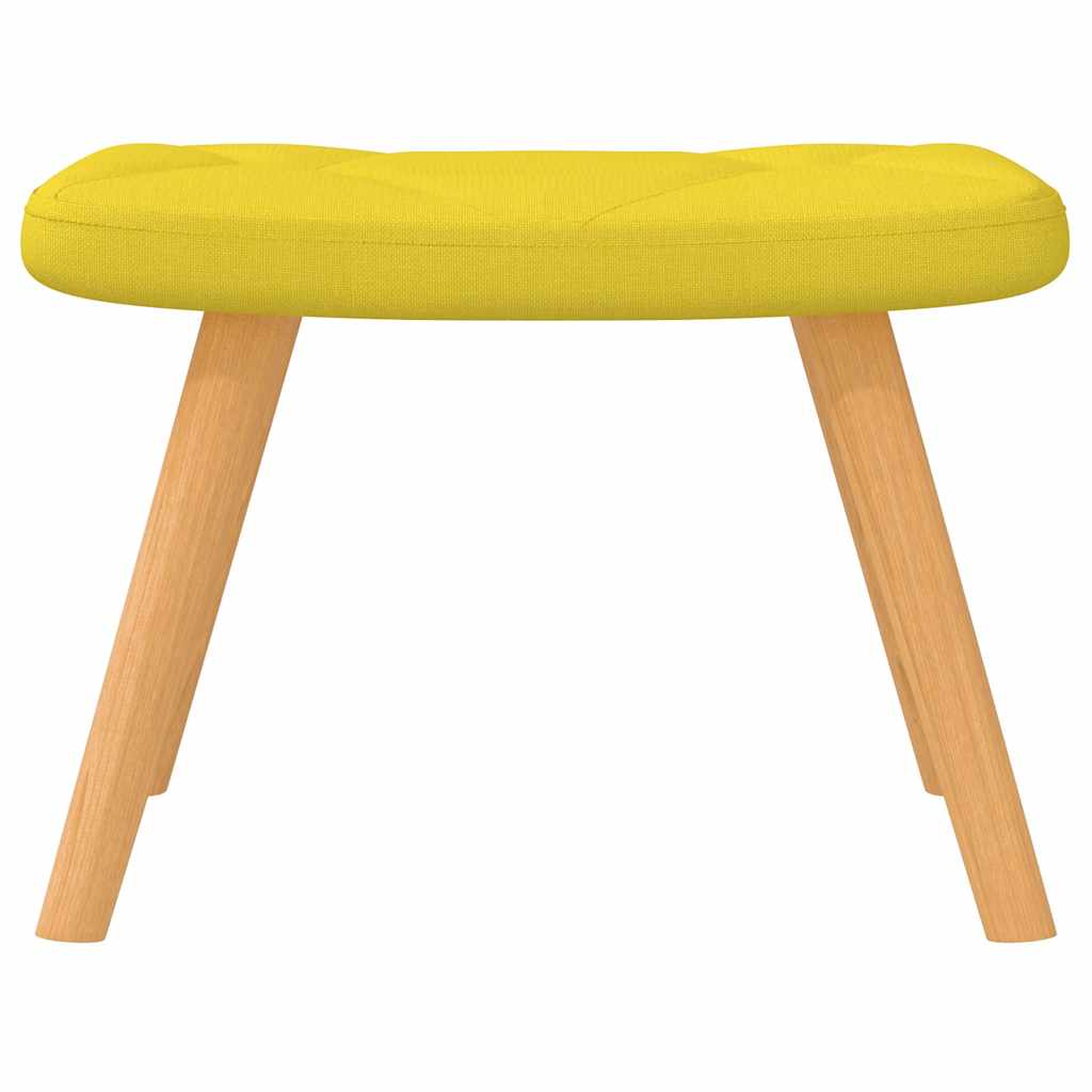 Rocking chair with stool, mustard yellow, textile