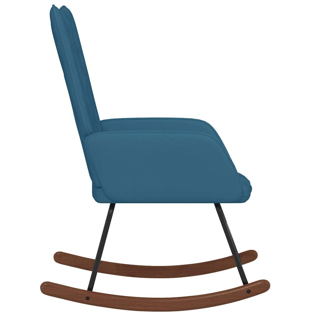 Rocking chair, blue, velvet