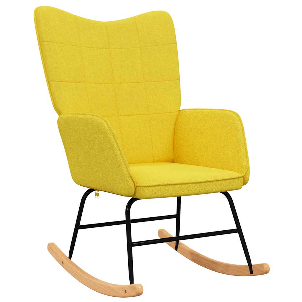 Rocking chair, mustard yellow, textile