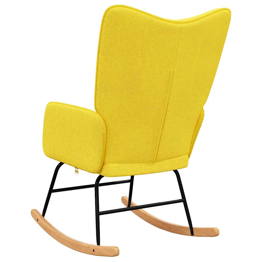 Rocking chair, mustard yellow, textile