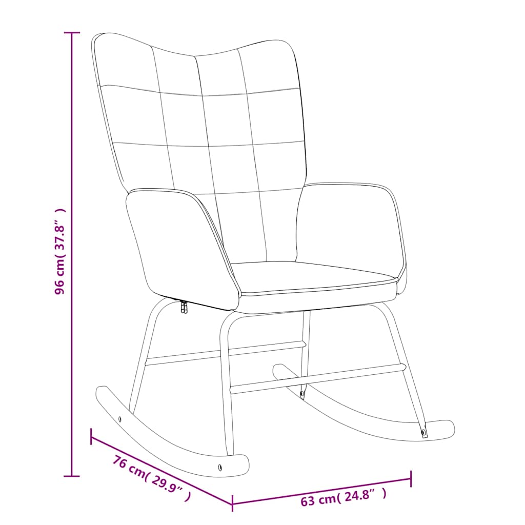 Rocking chair, mustard yellow, textile