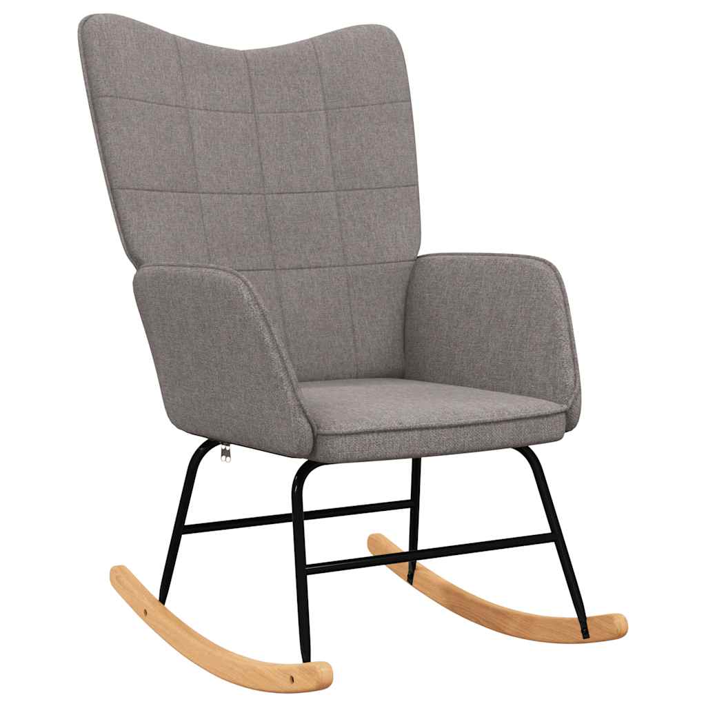 Rocking chair, taupe gray, fabric