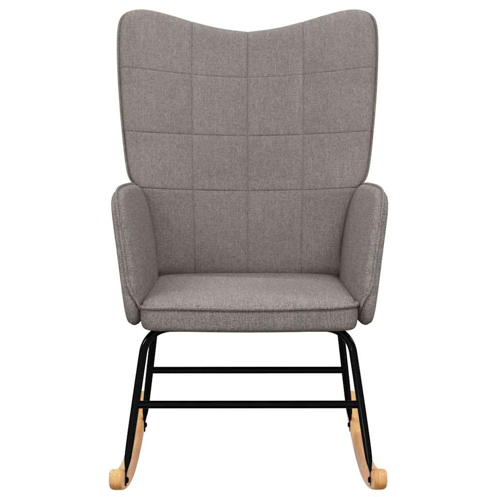 Rocking chair, taupe gray, fabric