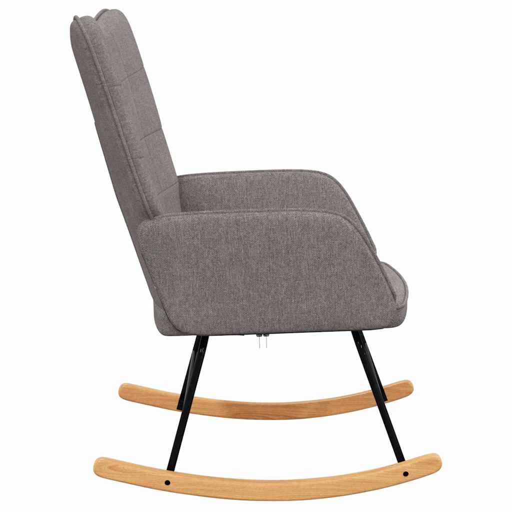 Rocking chair, taupe gray, fabric