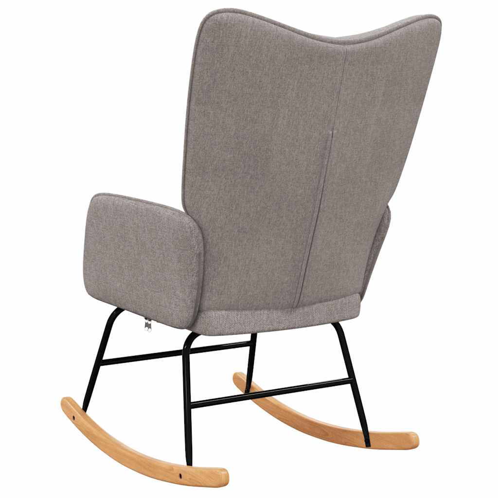 Rocking chair, taupe gray, fabric