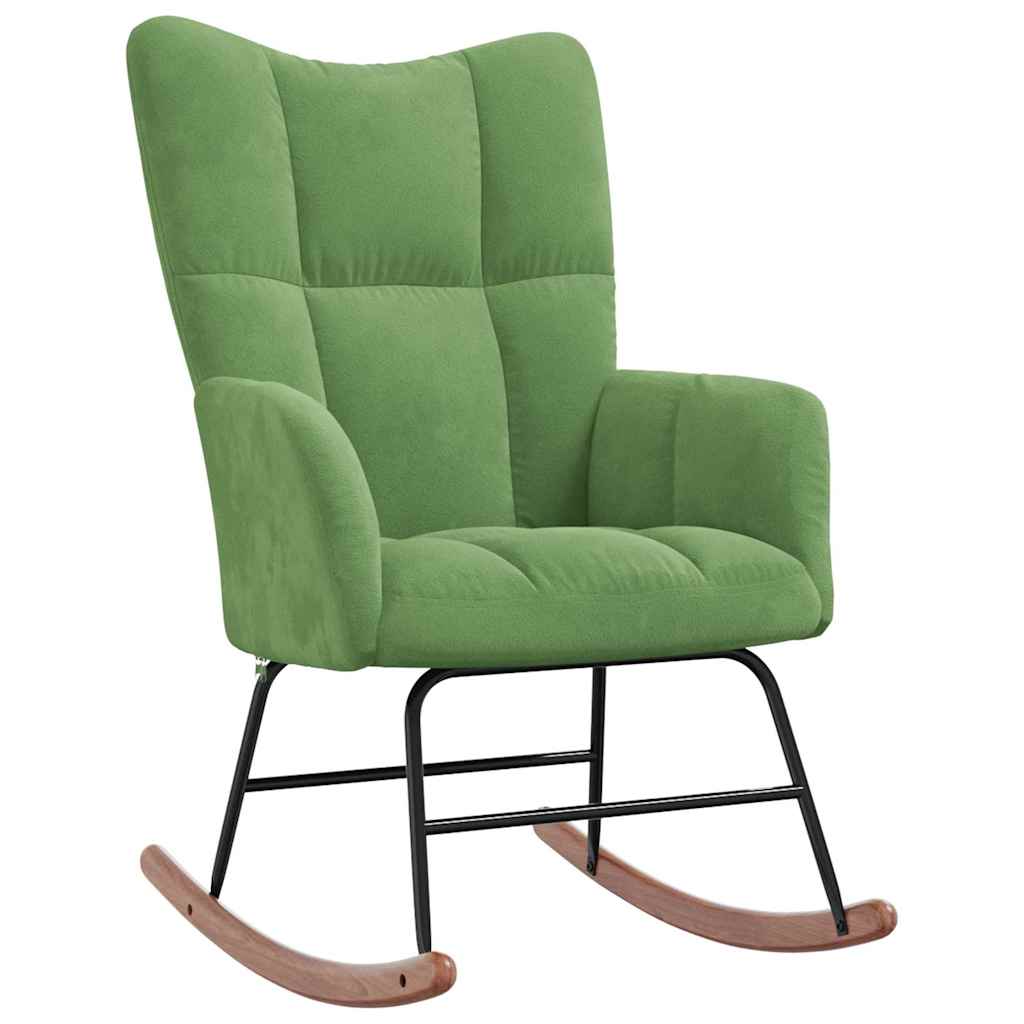 Rocking chair, light green, velvet