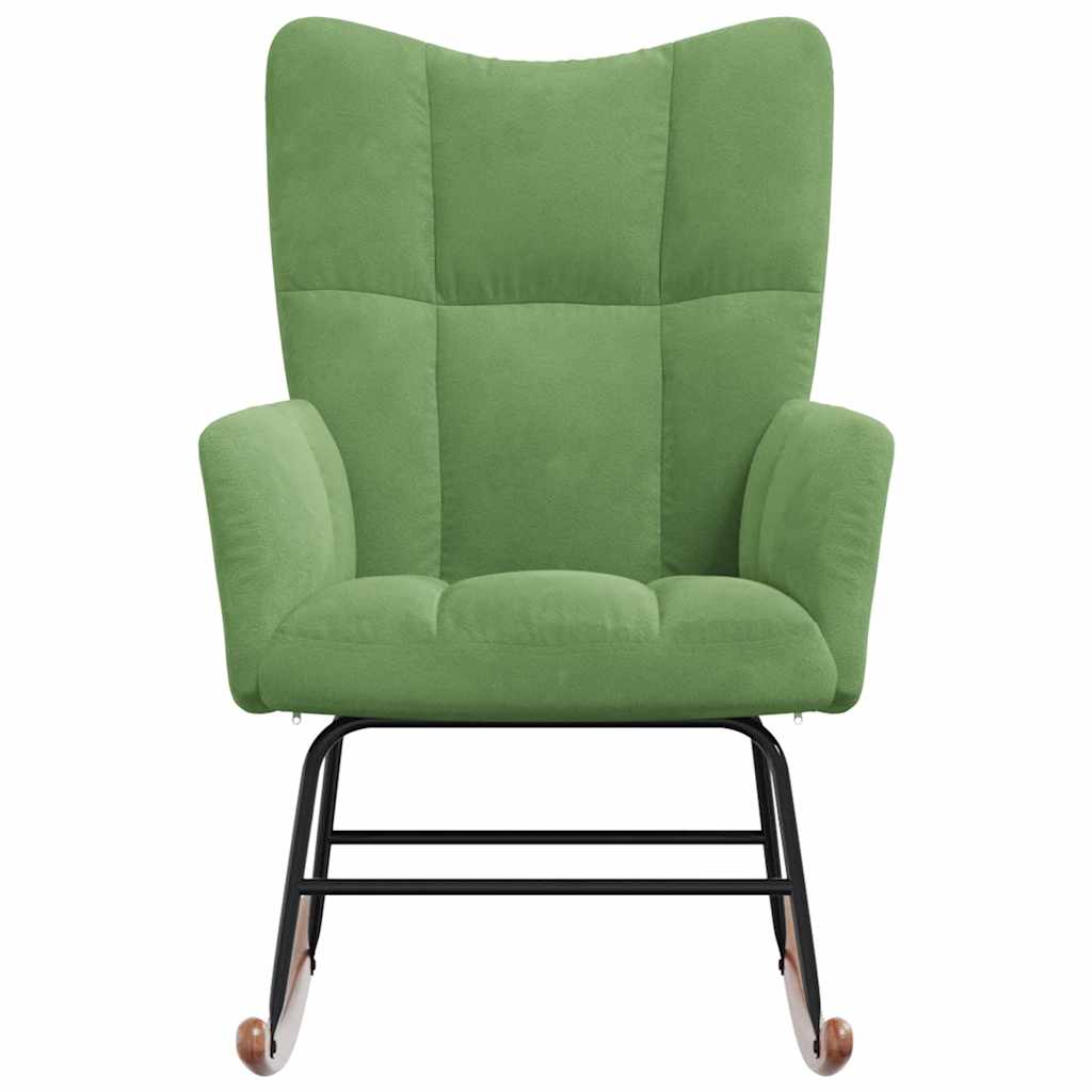 Rocking chair, light green, velvet