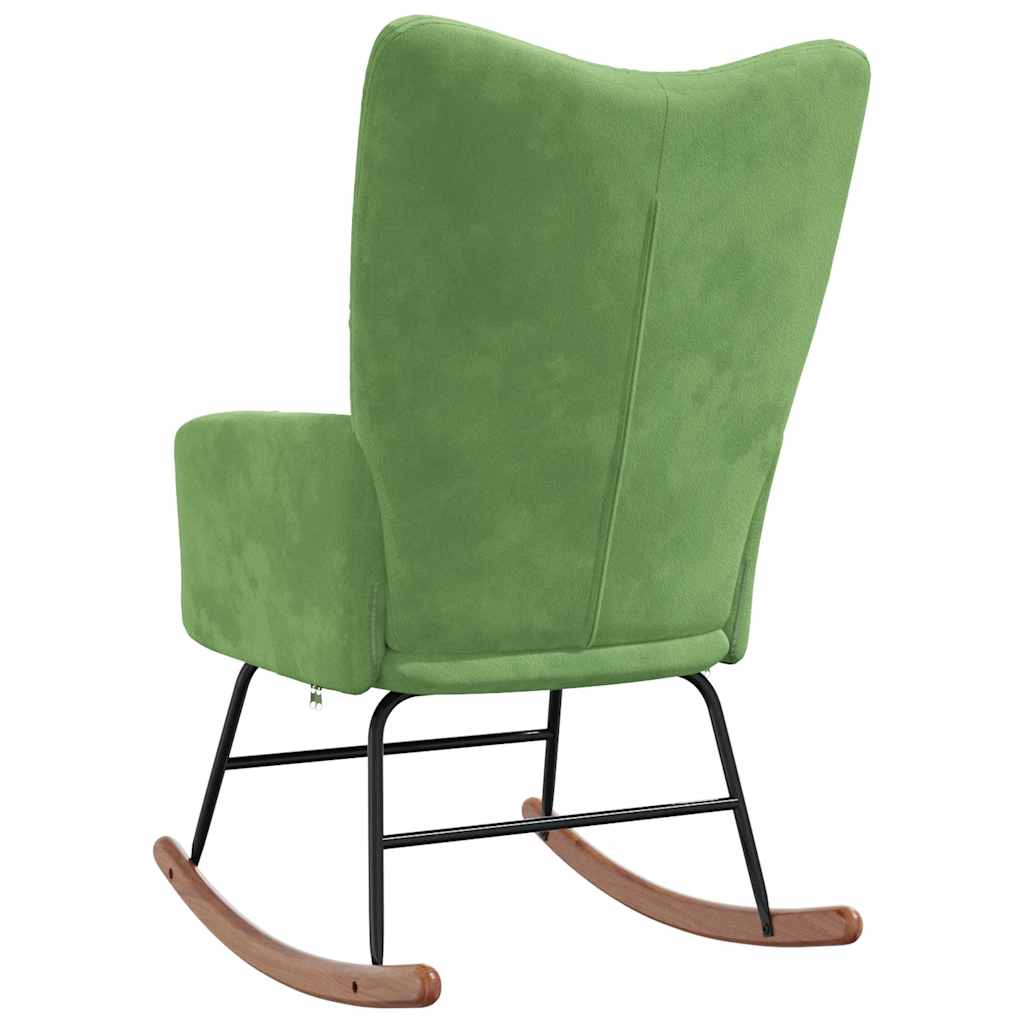 Rocking chair, light green, velvet