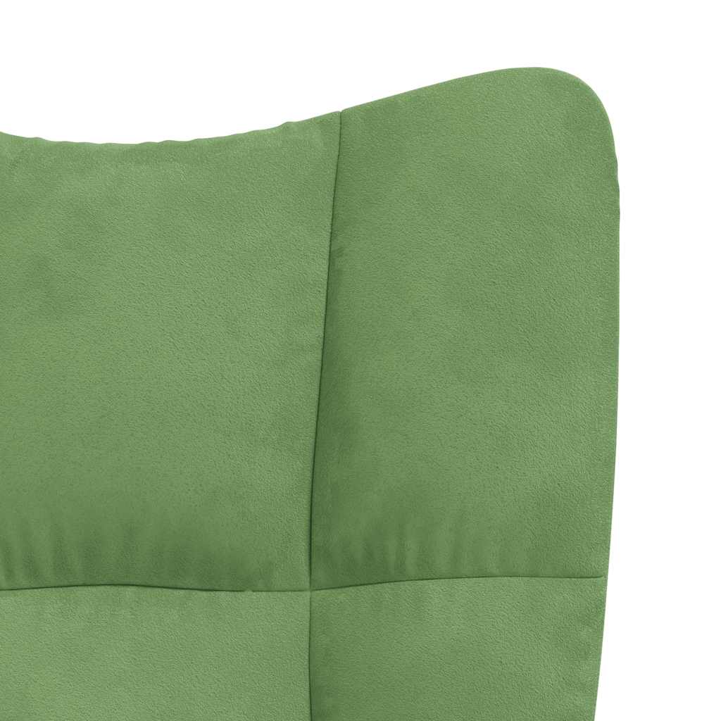 Rocking chair, light green, velvet