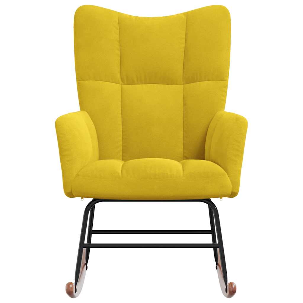 Rocking chair, mustard yellow, velvet