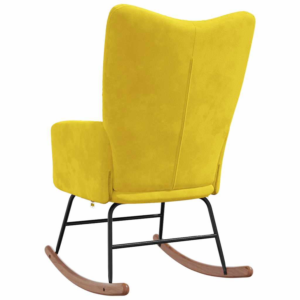 Rocking chair, mustard yellow, velvet