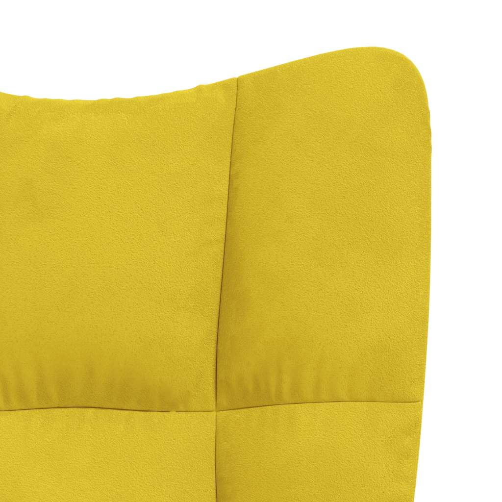 Rocking chair, mustard yellow, velvet