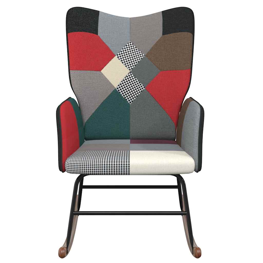 Rocking chair, textile material, patches