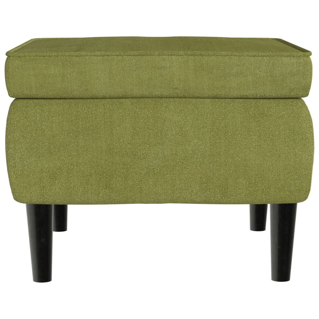 Chair with wooden legs, light green, velvet