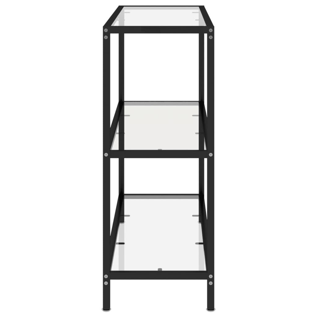 Shelf, transparent, 100x36x90 cm, tempered glass