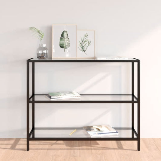 Shelf, transparent, 100x36x90 cm, tempered glass