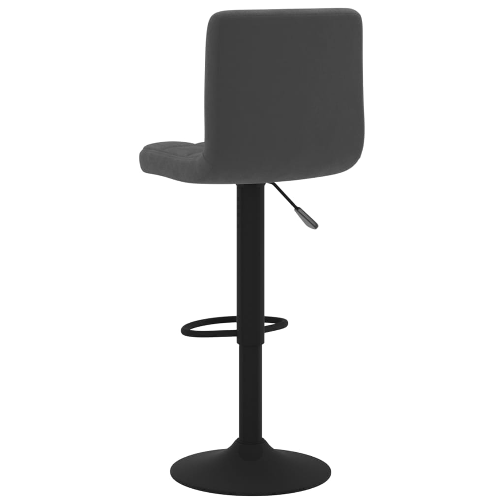 Bar stools, 2 pcs., black, velvet