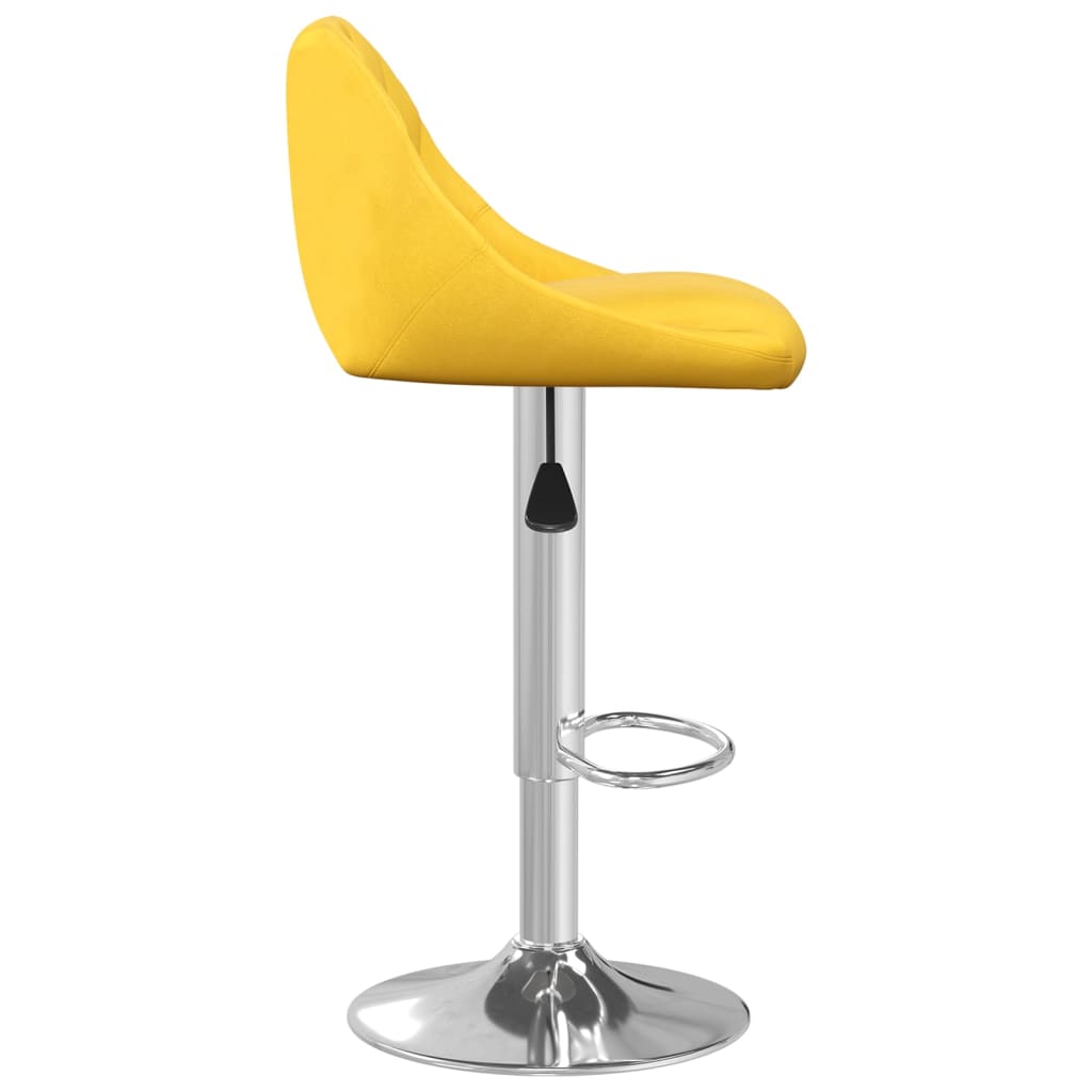 Bar stool, mustard yellow, velvet