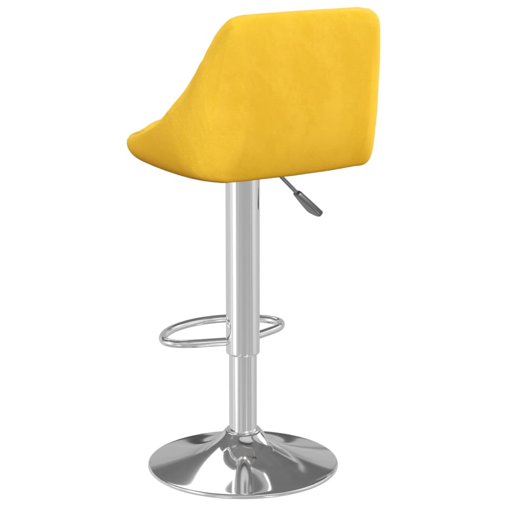 Bar stool, mustard yellow, velvet