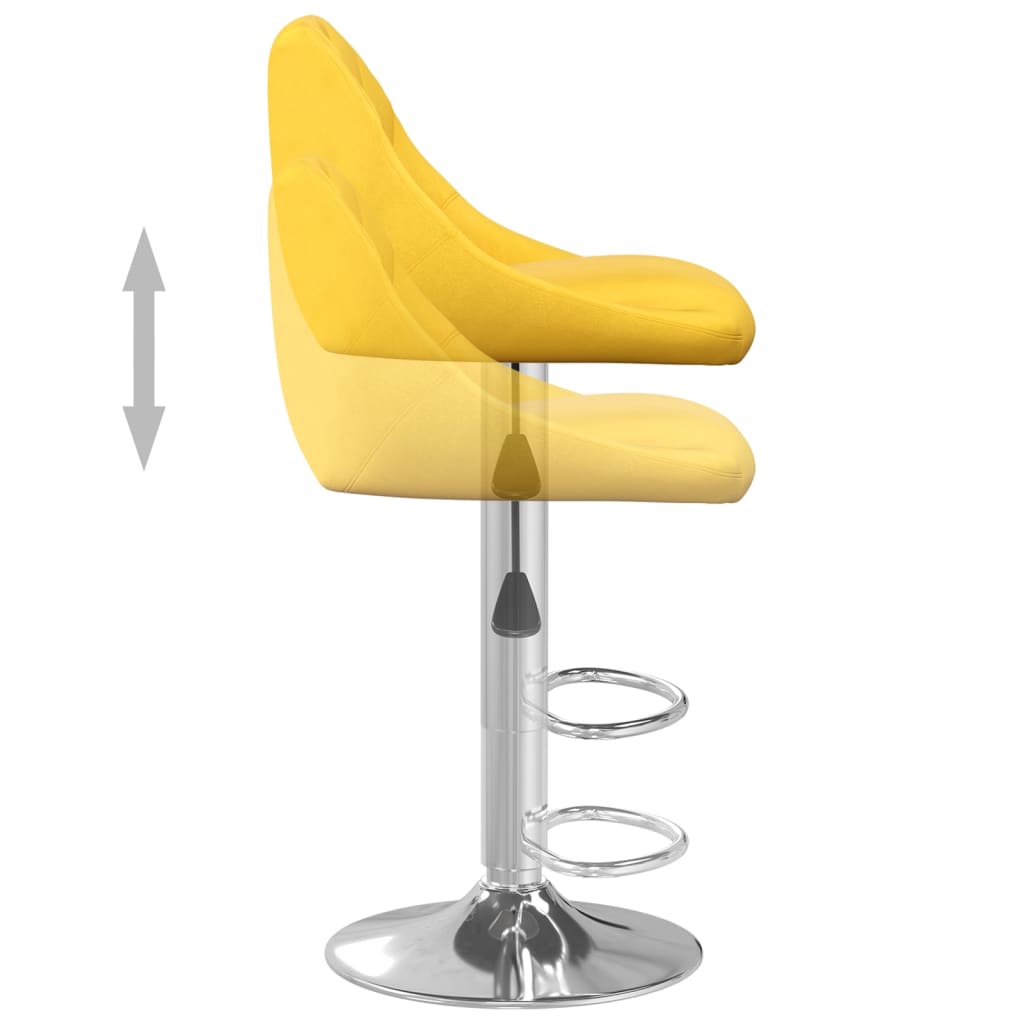 Bar stool, mustard yellow, velvet