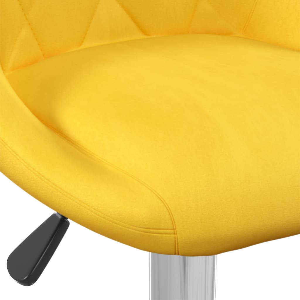 Bar stool, mustard yellow, velvet