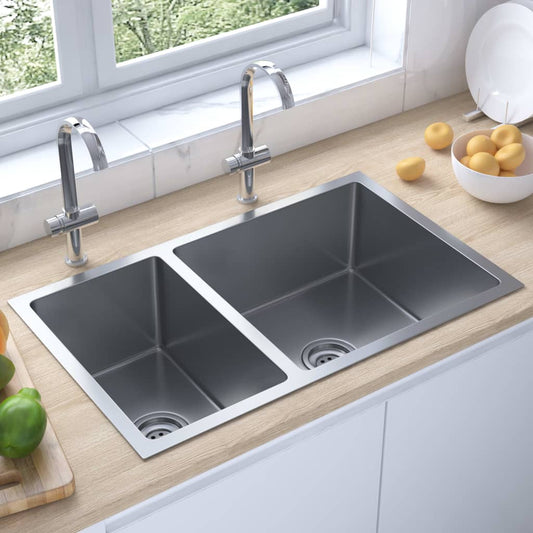 Kitchen sink, stainless steel