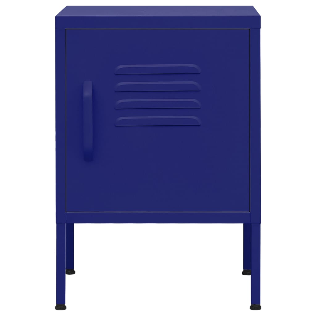 Bedside table, navy blue, 35x35x51 cm steel