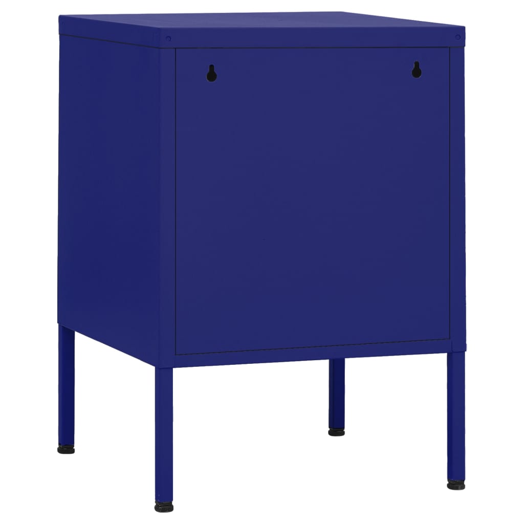 Bedside table, navy blue, 35x35x51 cm steel