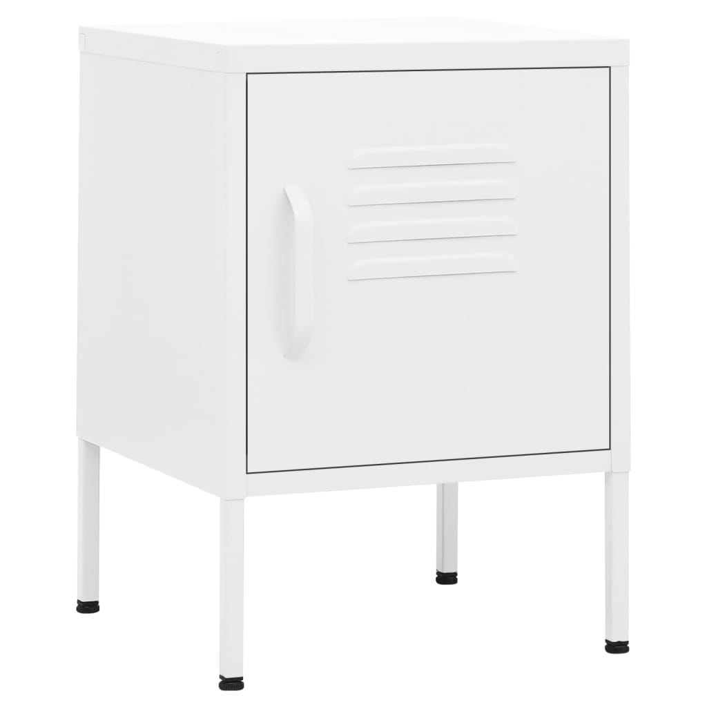 Bedside table, white, 35x35x51 cm, steel