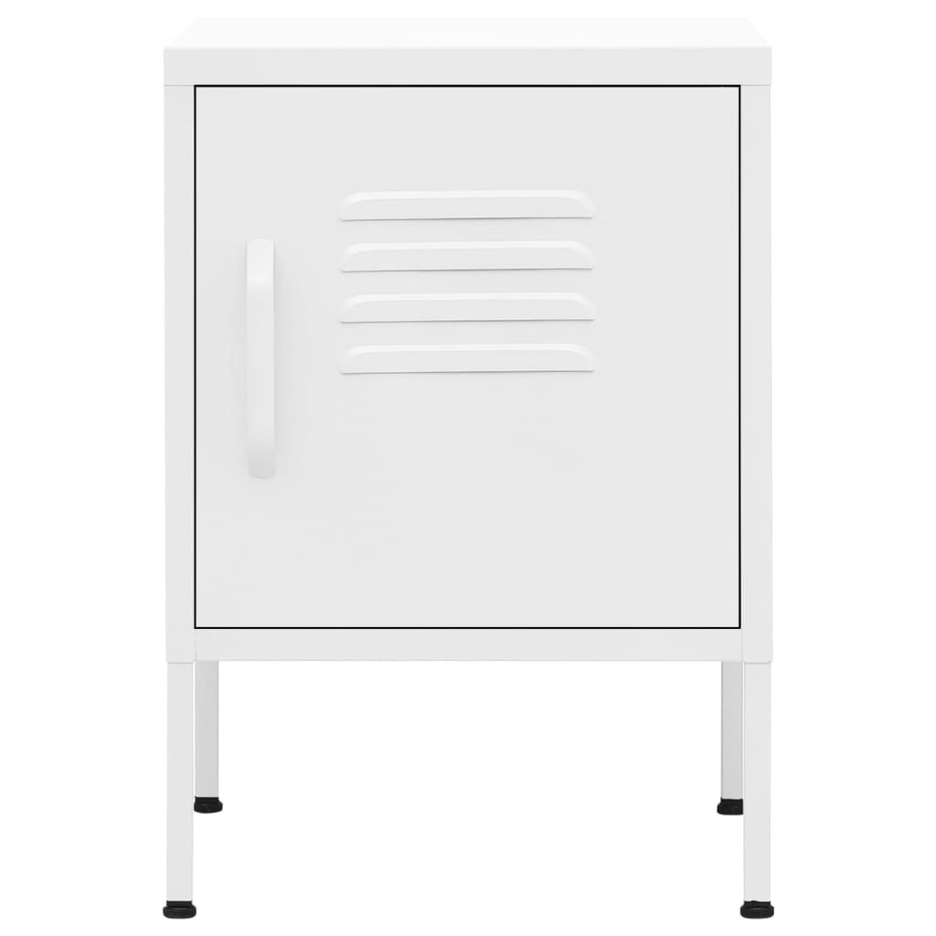 Bedside table, white, 35x35x51 cm, steel