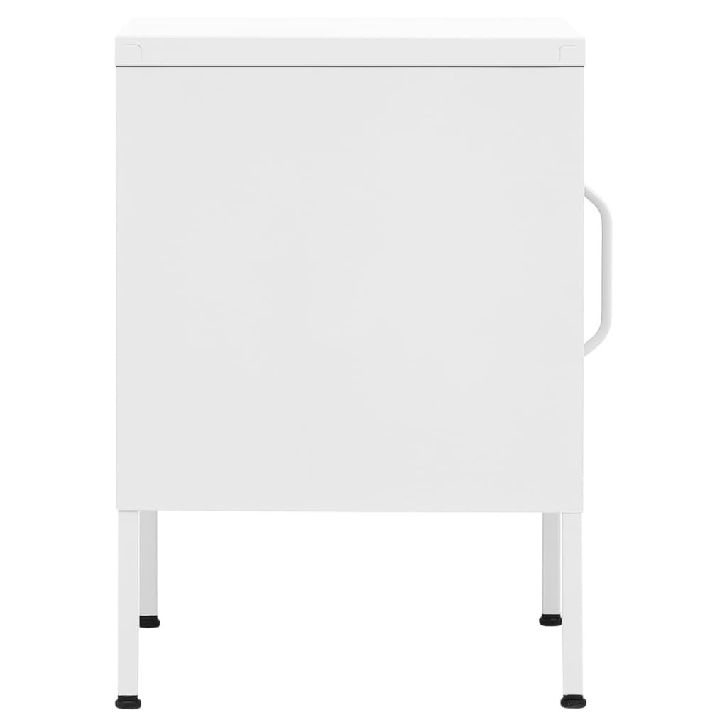 Bedside table, white, 35x35x51 cm, steel