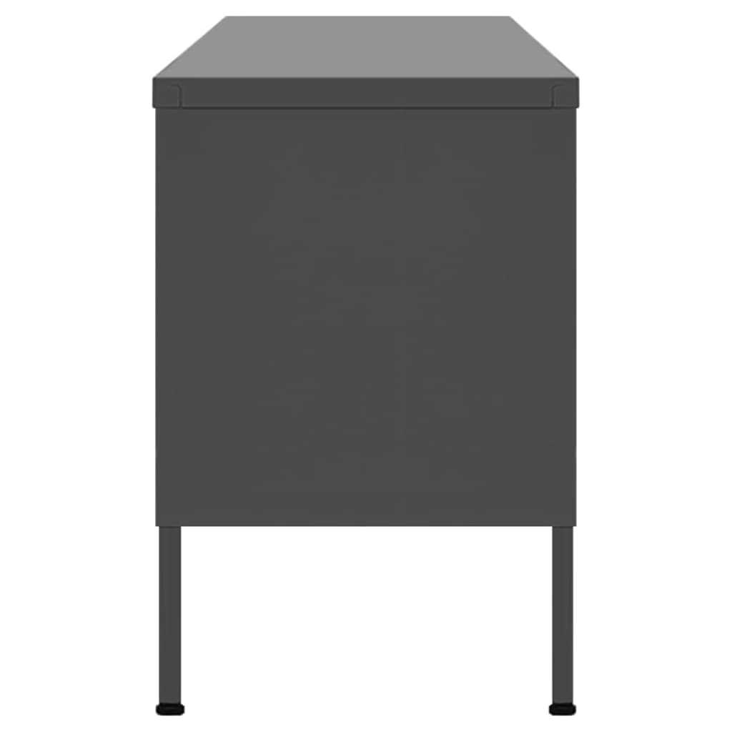 TV cabinet, anthracite, 105x35x50 cm, steel