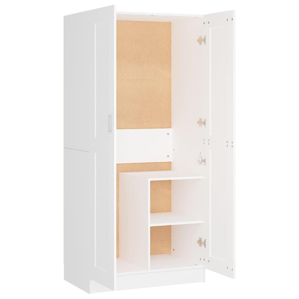 Wardrobe, white, 82.5x51.5x180 cm, processed wood