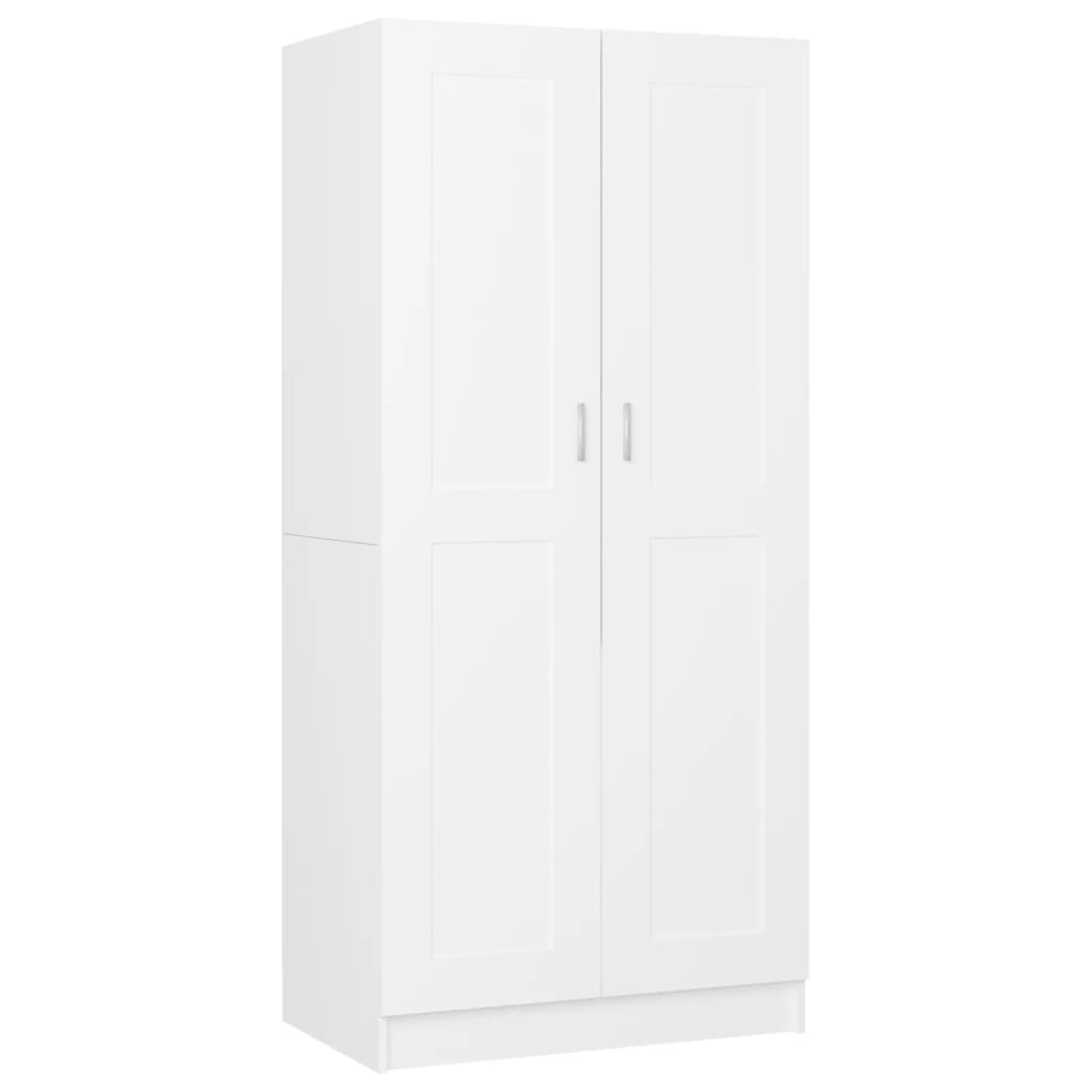 Wardrobe, white, 82.5x51.5x180 cm, processed wood