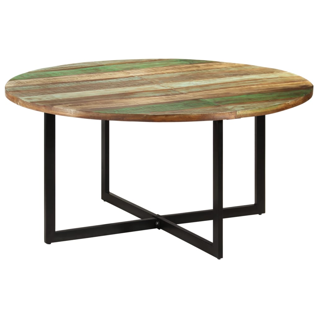 Kitchen table, 150x75 cm, solid recycled wood