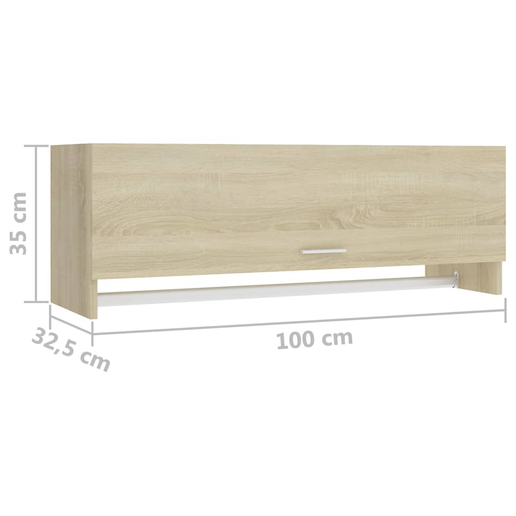 Wardrobe, sonoma oak, 100x32.5x35 cm, chipboard