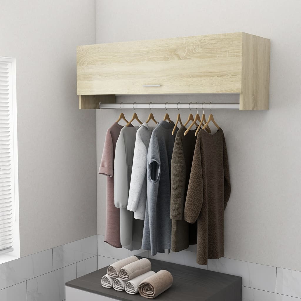 Wardrobe, sonoma oak, 100x32.5x35 cm, chipboard