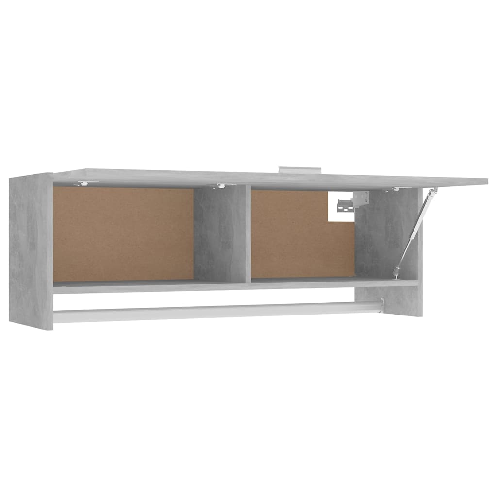 Wardrobe, concrete grey, 100x32.5x35 cm, chipboard