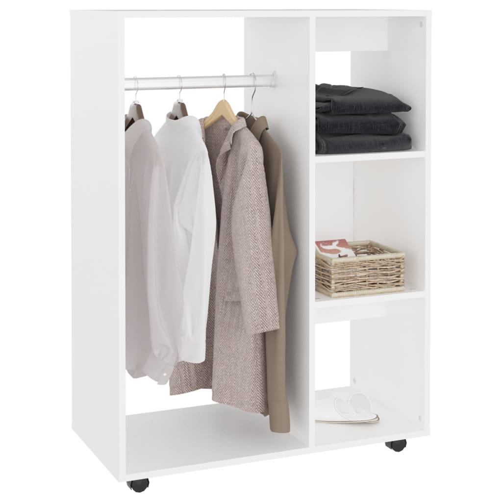 Wardrobe, white, 80x40x110 cm, chipboard