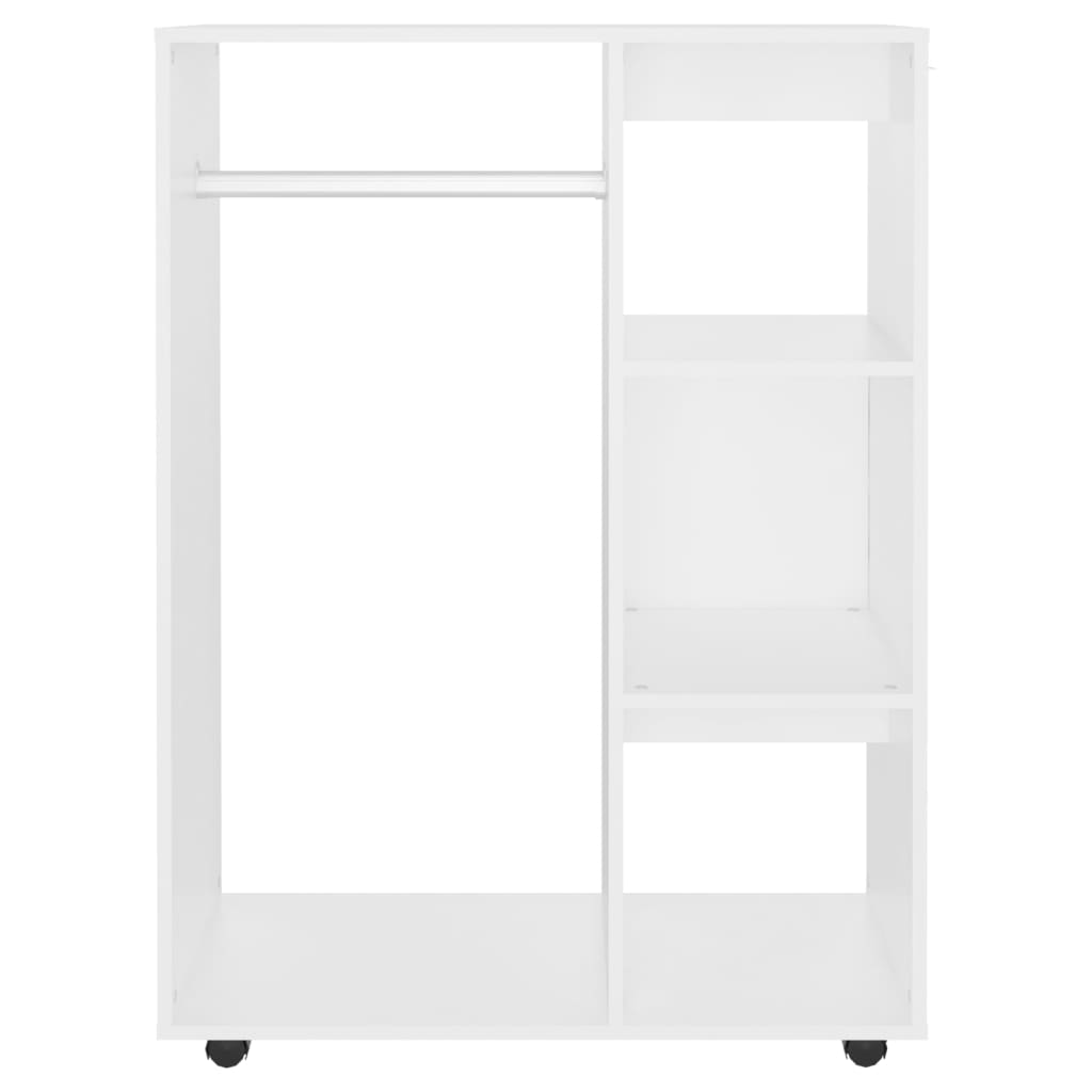 Wardrobe, white, 80x40x110 cm, chipboard