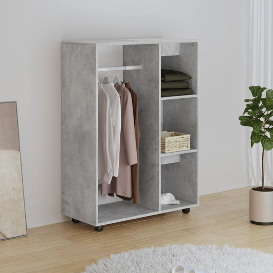 Wardrobe, concrete grey, 80x40x110 cm, chipboard