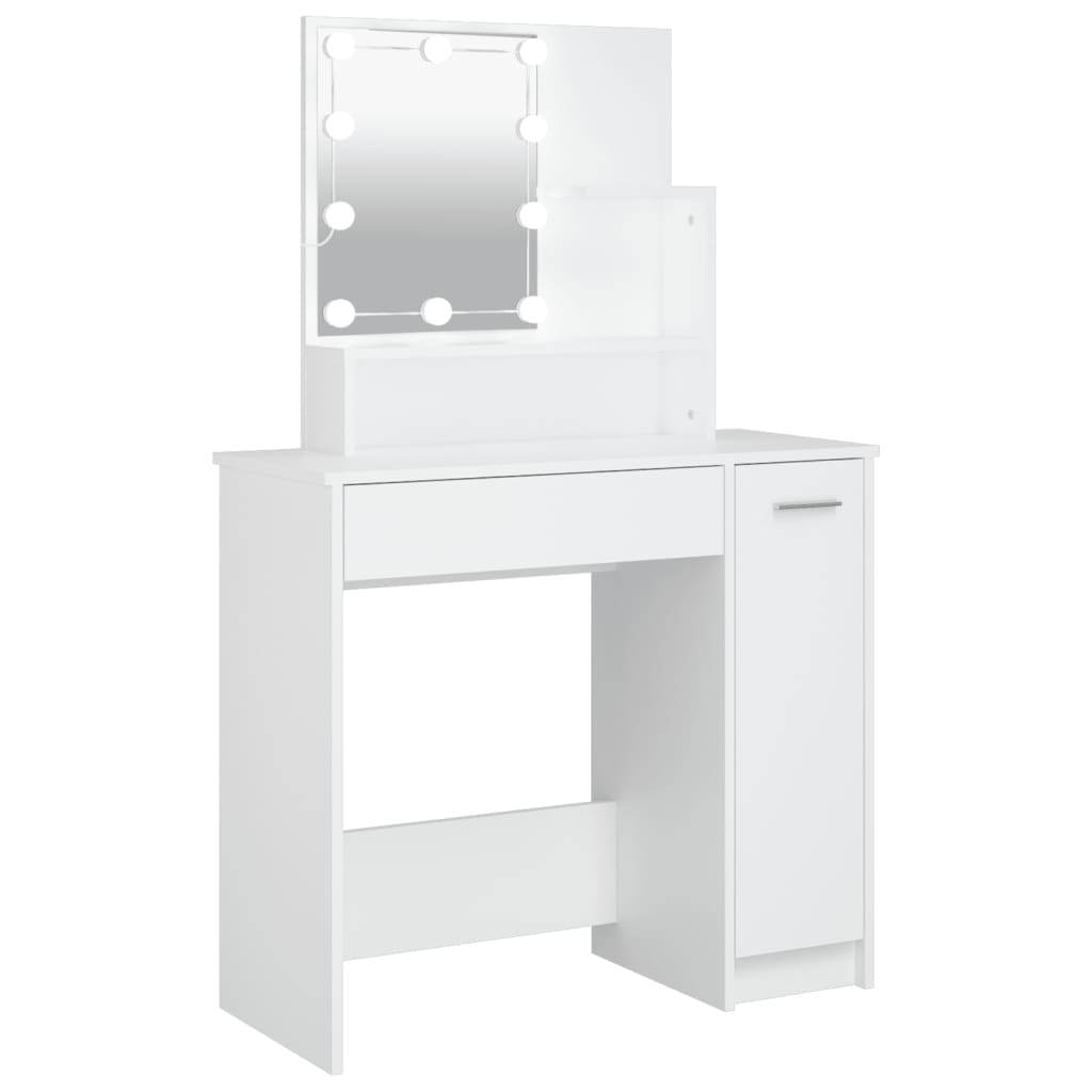 LED dressing table, white, 86.5x35x136 cm