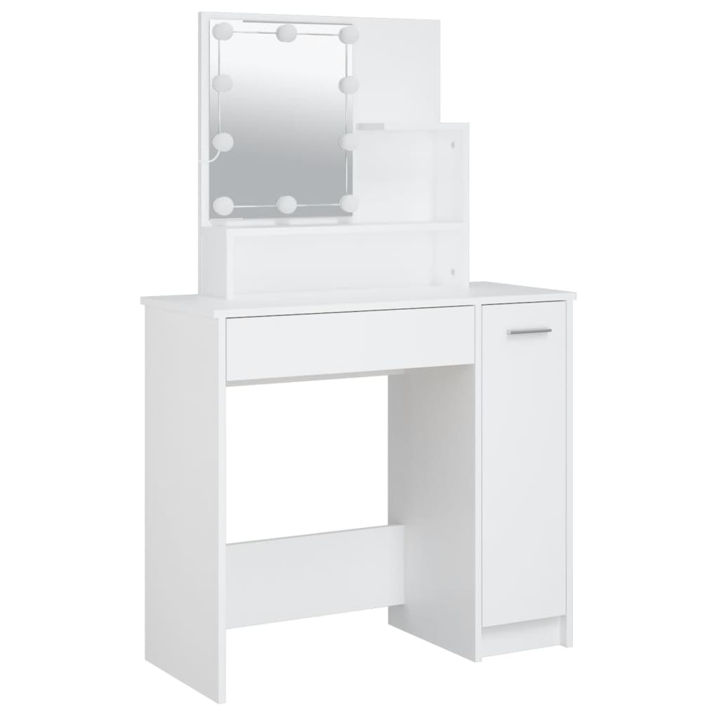 LED dressing table, white, 86.5x35x136 cm