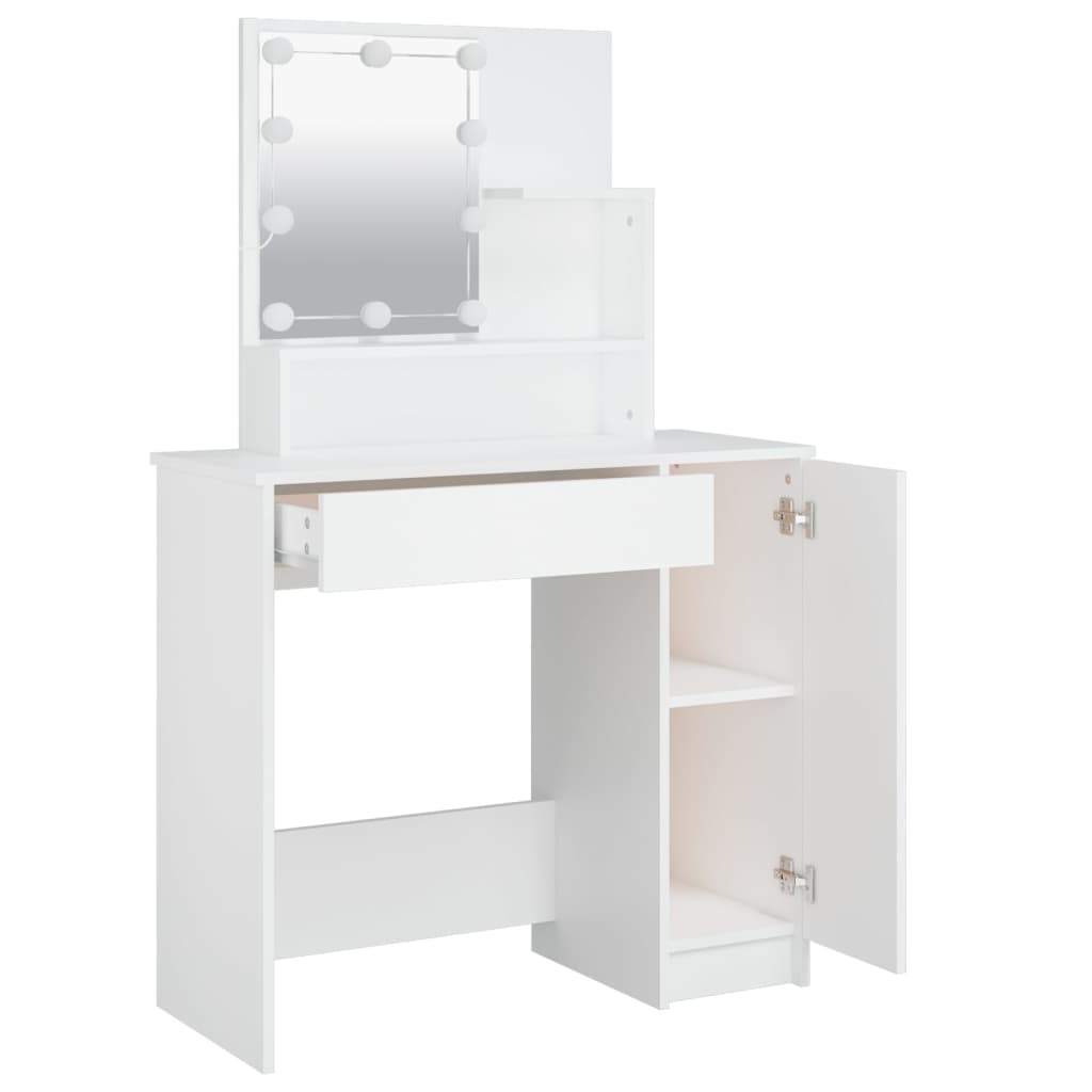 LED dressing table, white, 86.5x35x136 cm