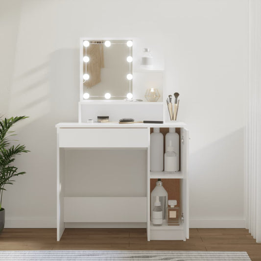 LED dressing table, white, 86.5x35x136 cm