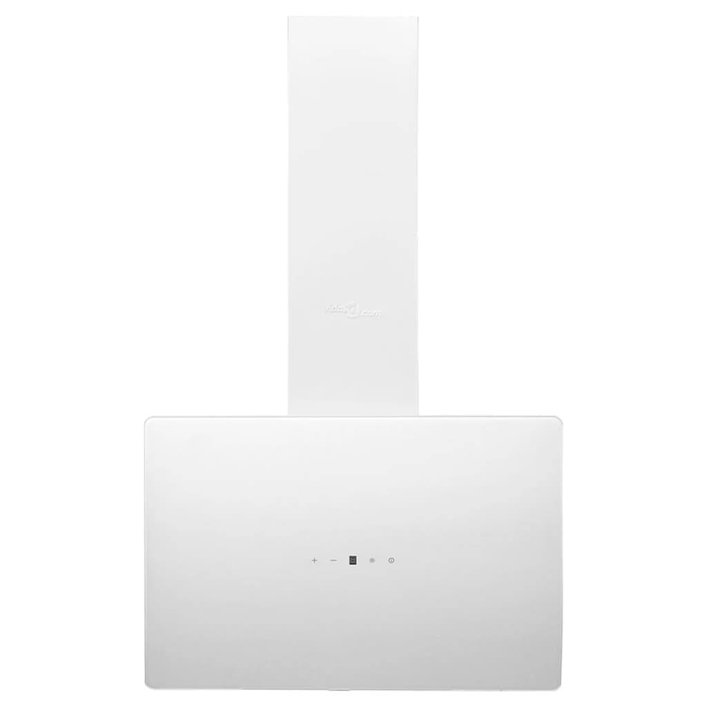 Wall-mounted hood, white, 60 cm, steel and tempered glass